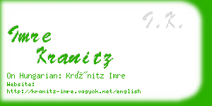 imre kranitz business card